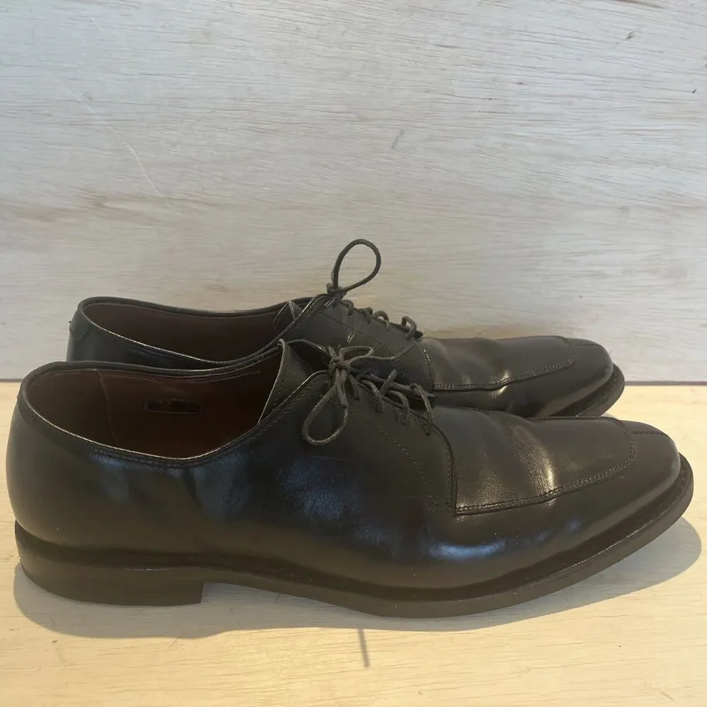 Allen Edmonds Mens Size 13 Black Leather Dress Shoe Delray Oxford Lace Loafer